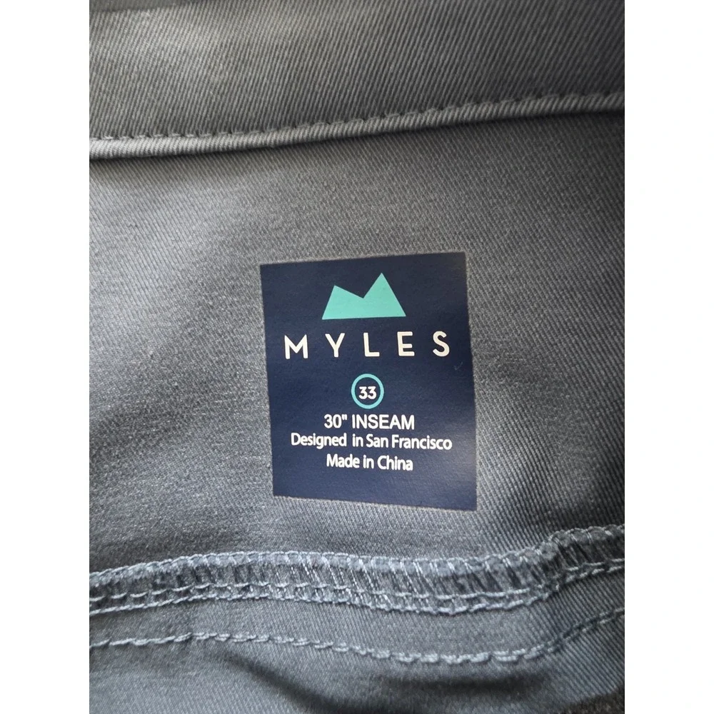 Myles Apparel Tour Golf Hiking Performance Pant Slate Blue Size 33 30